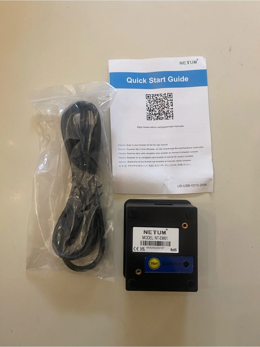 NETUM NT-EM61 Embedded 1D/2D Barcode Scanner Module — USB Interface